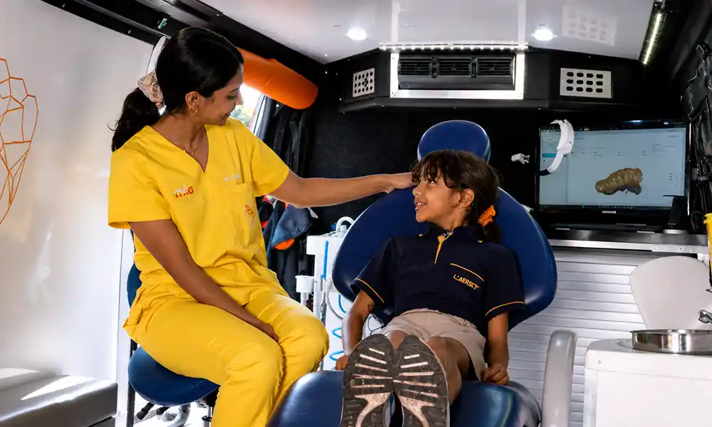 Learners with a positive first dental experience on school grounds